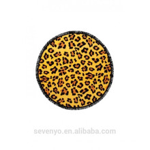 100% Polyester sexy Leopardenmuster runden Strandtücher für Erwachsene